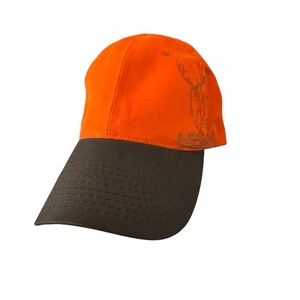 Orange and Brown Cap with Deer Design